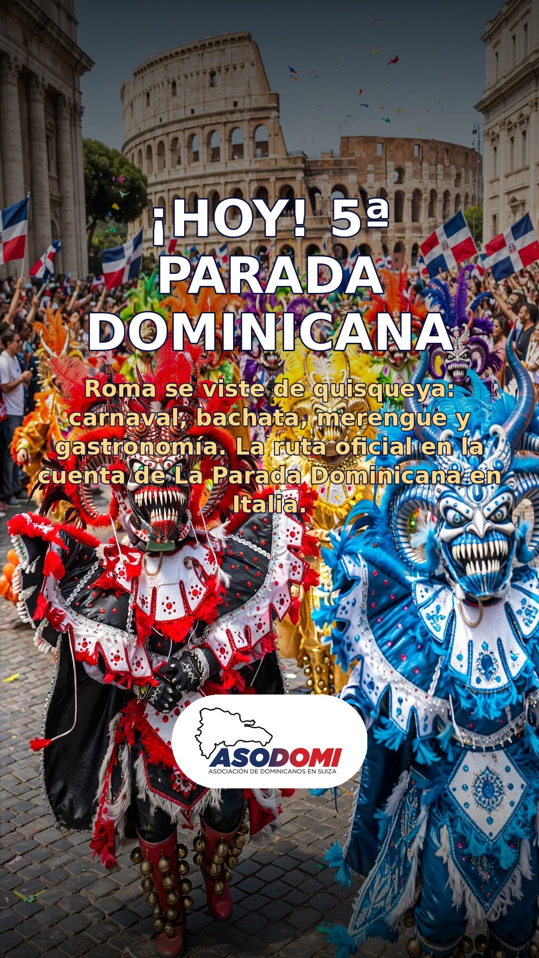 ¡Hoy! 5ª Parada Dominicana en Italia