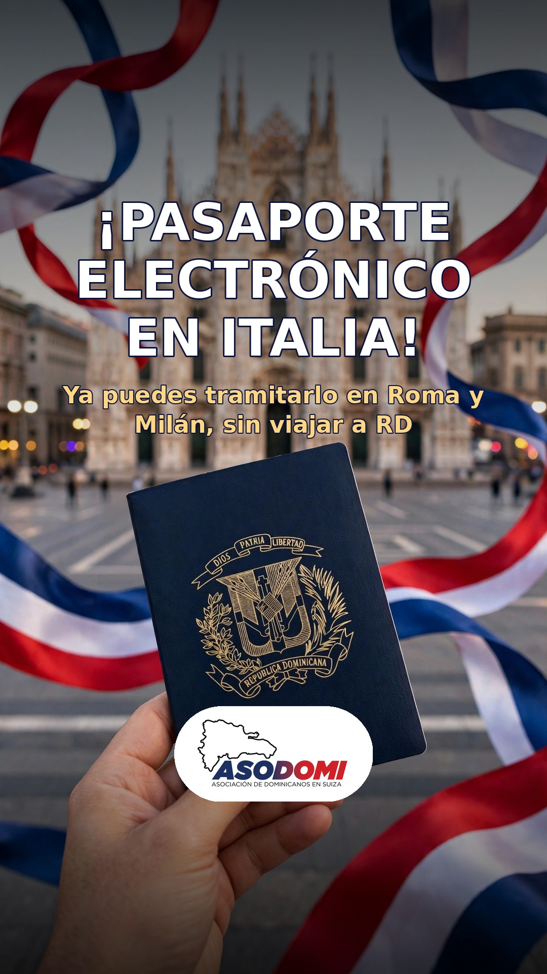 Pasaporte electrónico dominicano ya disponible en Italia