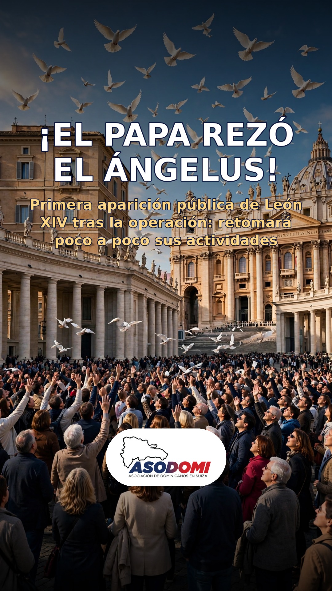 ¡El Papa rezó el ángelus! Primera aparición pública de León XIV tras la operación