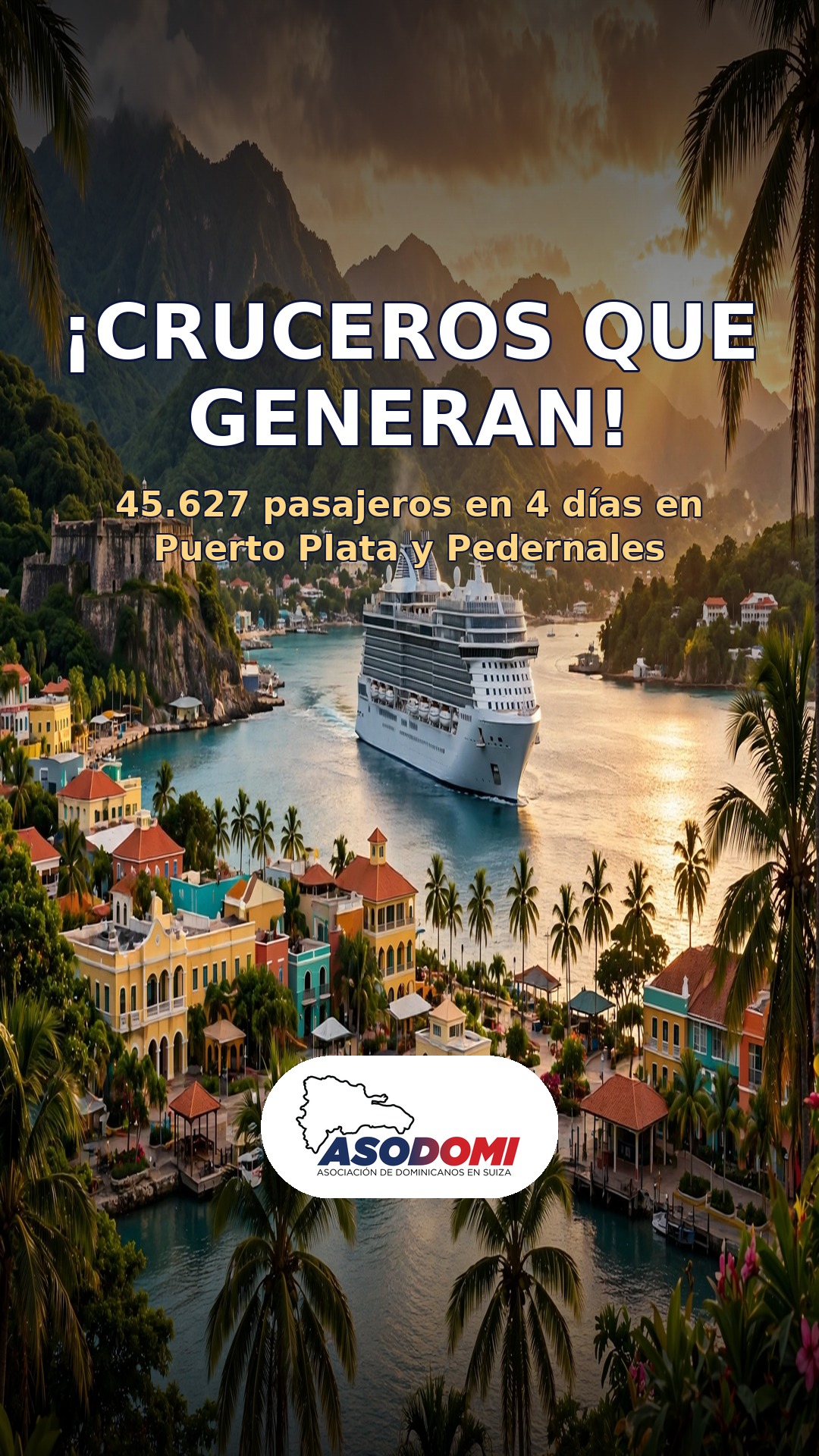 ¡Cruceros que generan! 45.627 pasajeros en cuatro días en Puerto Plata y Pedernales