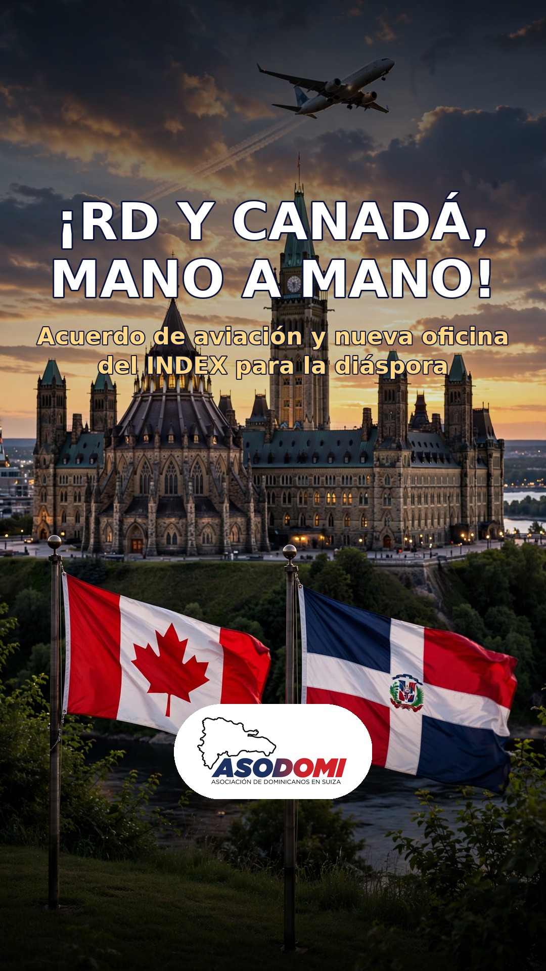 ¡RD y Canadá, mano a mano! Acuerdo de aviación y nueva oficina del INDEX