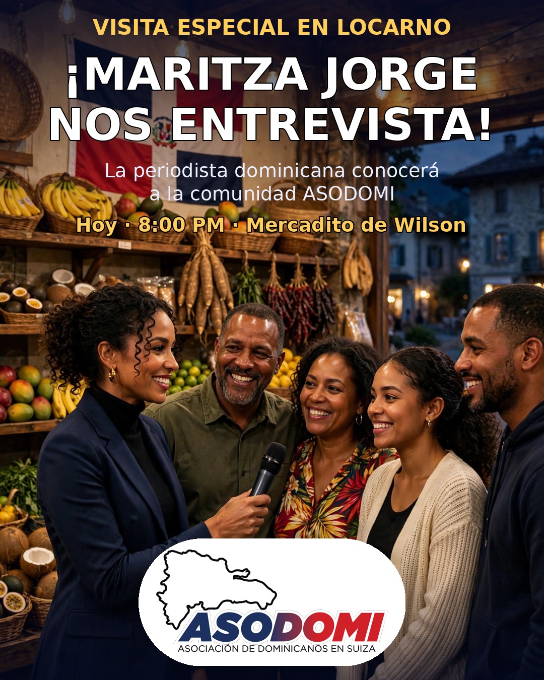 ¡Maritza Jorge nos entrevista! La periodista dominicana visita a la comunidad ASODOMI en Locarno