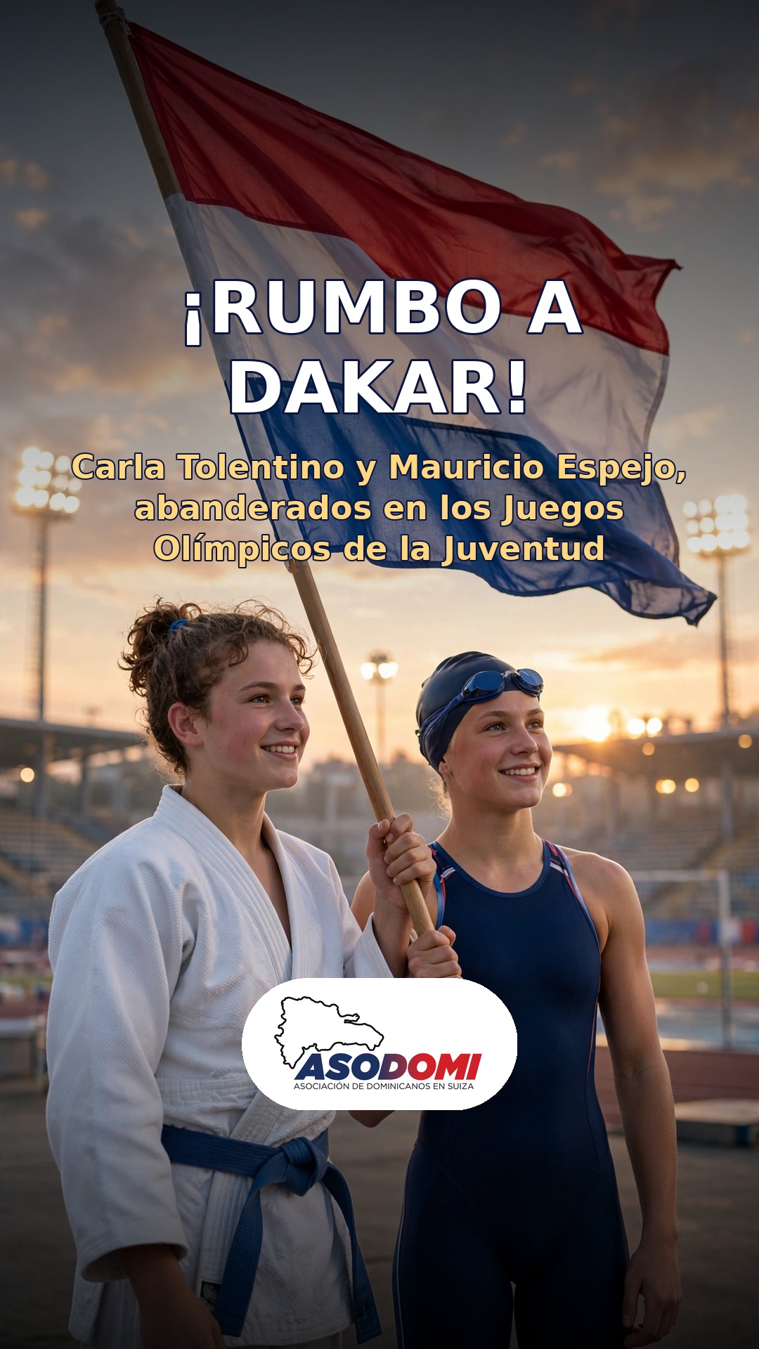 ¡Rumbo a Dakar! Tolentino y Espejo, abanderados de RD en los Juegos Olímpicos de la Juventud 2026
