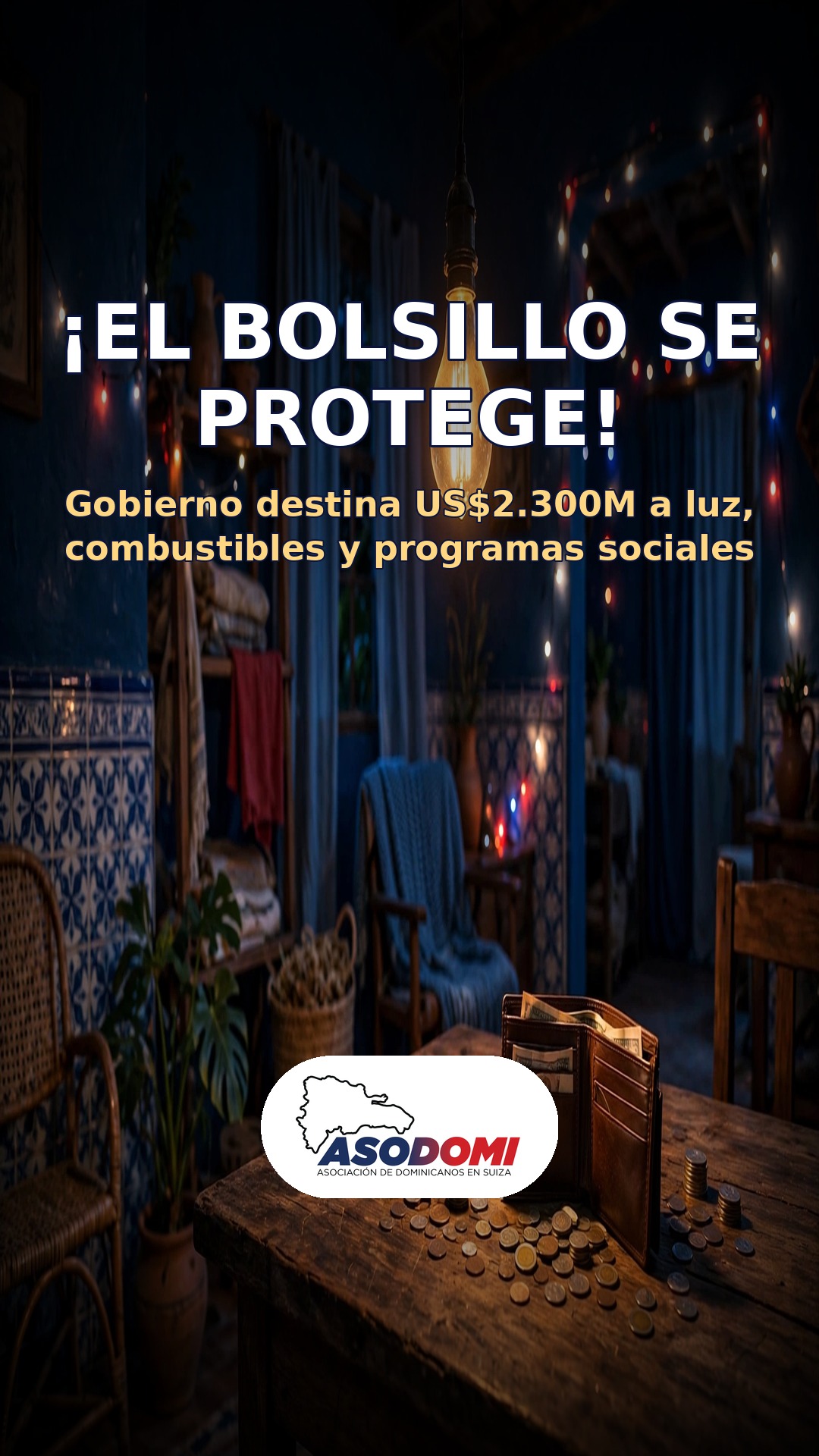 ¡El bolsillo se protege! Gobierno destina US$2.300 millones a luz, combustibles y programas sociales en 2026