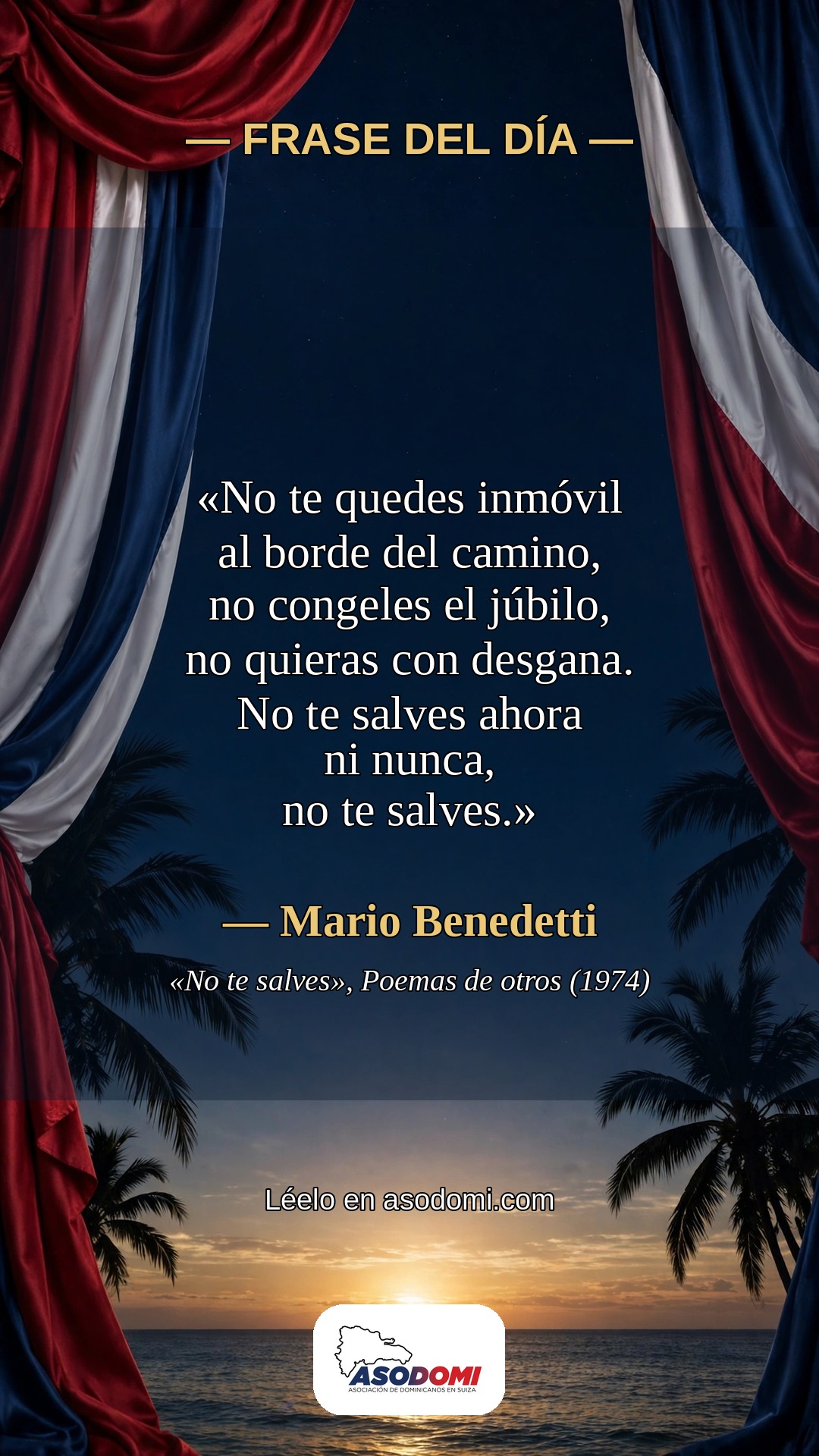 Frase del día: «No te salves», de Mario Benedetti