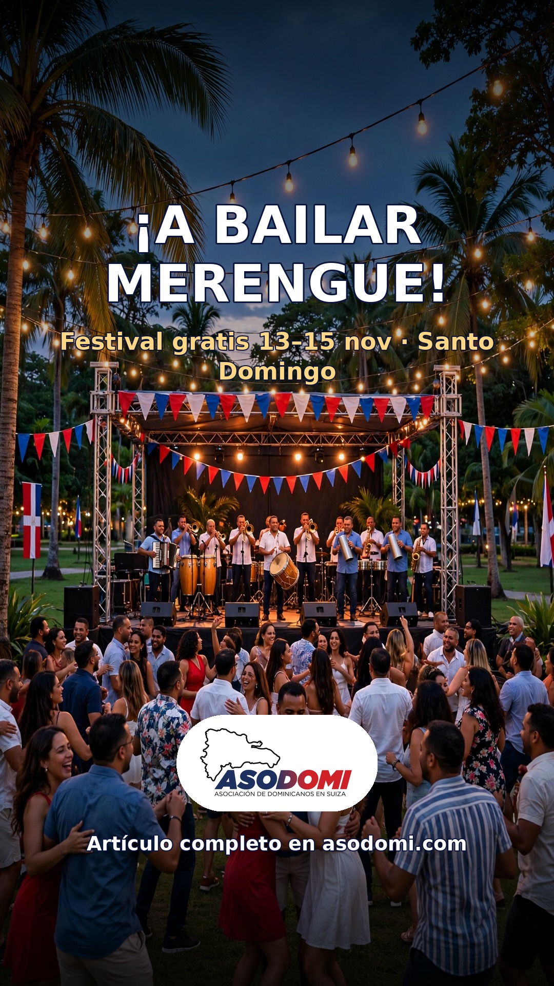 ¡A BAILAR MERENGUE! Festival gratuito de merengue del 13 al 15 de noviembre en Santo Domingo