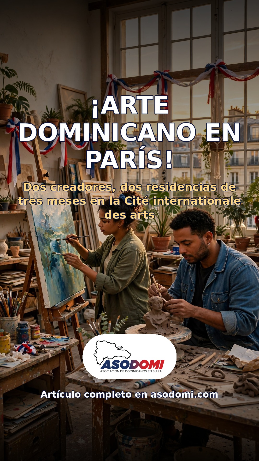 ¡Arte dominicano en París! Laura Castro y George Heisen Molina, seleccionados para residencias en la Cité internationale des arts