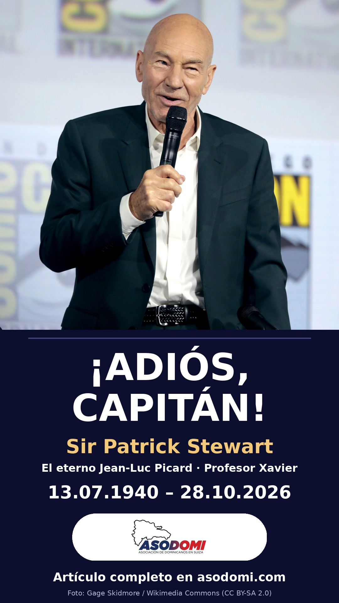 ¡Adiós, capitán! Sir Patrick Stewart (1940–2026): la vida del eterno Jean-Luc Picard